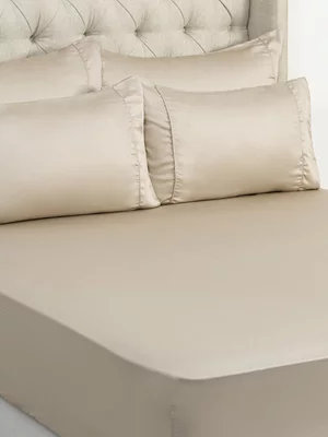 Grace Silkiest Tencel 300 Thread Count Sateen Fitted Sheet Bronze
