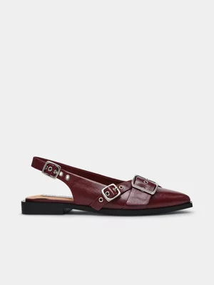 Women's Steve Madden Burgundy GREZLY Flats
