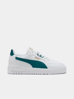 Mens Puma Shuffle Downtown White/Green Sneaker