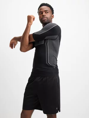 TS Mens Agility Knit Black Gym Shorts