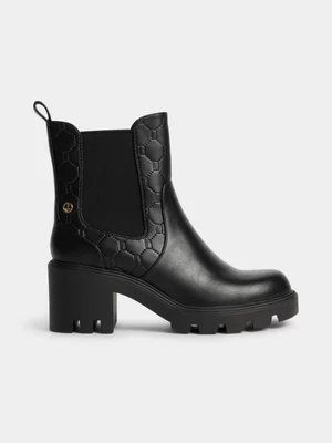 Chelsea Embossed Ankle Boots