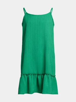 Jet Older Girls Green Tiered Dress