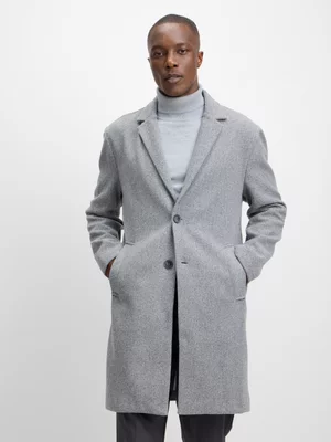 Jet Men’s Grey Melange Melton Coat