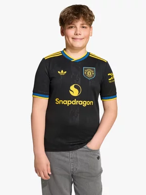 adidas Youth Manchester United 3rd 25/26 Black Stadium Jersey