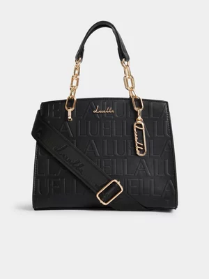 Luella Debossed Logo Chain Handle Mini Tote