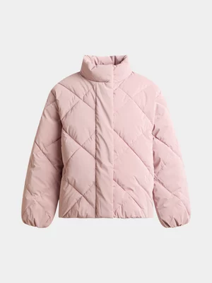 Girls Coated Puffer Jacket