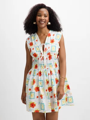 Jet Women's Amalfi Floral Tie Front Mini Dress