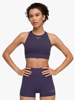 Puma X Hyrox Womens Shapeluxe Mid Impact Plum Sports Bra