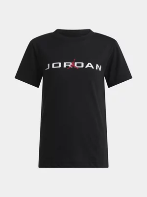 Jordan Unisex Kids Air Stretch Crew Black T-Shirt