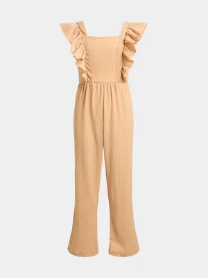Jet Older Girls Stone Textured Back Bow Jumpsuit