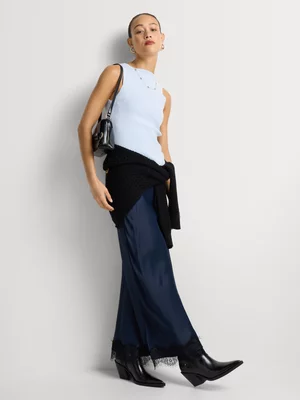Side Slit Boat Neck Vest
