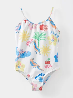 Cotton On Kids Girl White Renee Bow Swimsuit