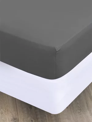 Volpes Polycotton 144tc Charcoal Fitted Sheet