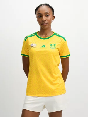 adidas Womens South Africa Banyana Home World Cup 26 Yellow/Green Stadium Jersey