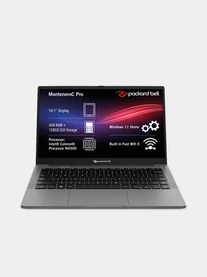 Packard Bell MonteneroC Pro 14.1 Celeron N4500 Windows 11 4GB RAM 128GB SSD Laptop