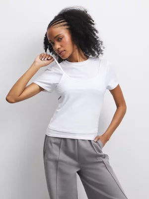 Redbat Classics Women's White Twofer Top