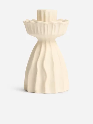 Jet Home Extra Small White Vintage Candle Holder