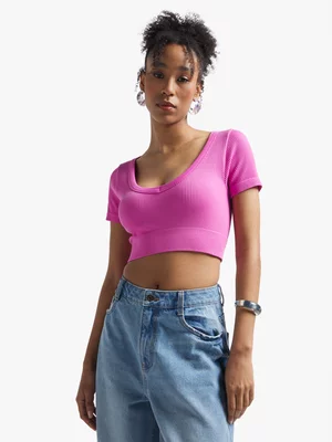 The FIX Women's Pink Seamless Top