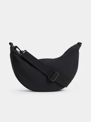 Jet Women's Black Nylon Crescent Bag