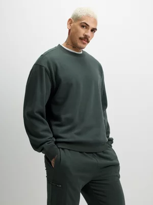 TS Mens Dynamic Fleece Urban Olive Crew Top