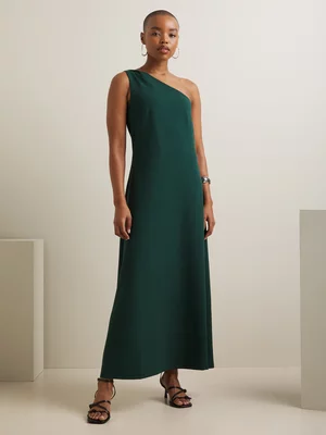 Women's Iconography 1 Shoulder Crépe Maxi Dress 
