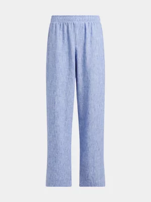 Girls Wide Leg Linen-like Pants