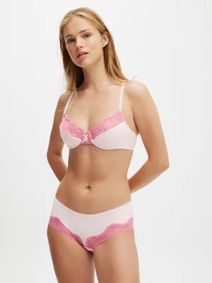 Women's Cotton On Pink Sabrina Lace Lightly Lined Bra