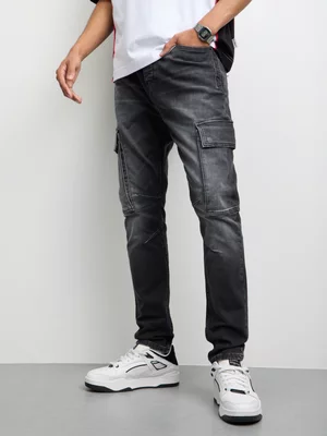 Redbat Men's Cargo Tech D Black Jeans