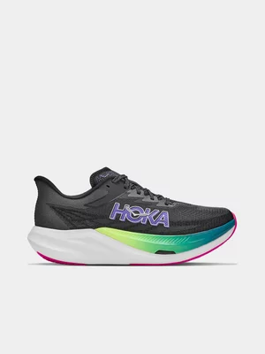 Hoka Mens Rocket X 3 Black/Neon Nebula Running Shoes 