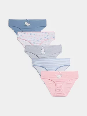 Exact Girl's Pink & Blue 5-Pack Panties