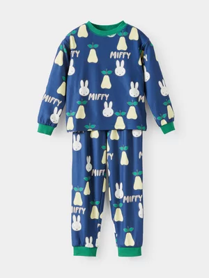 Cotton On Kids Navy Miffy Snoozesoft Long Sleeve Pj Set