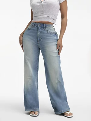  Women's Cotton On Blue Curvy Stretch Wide Jeans