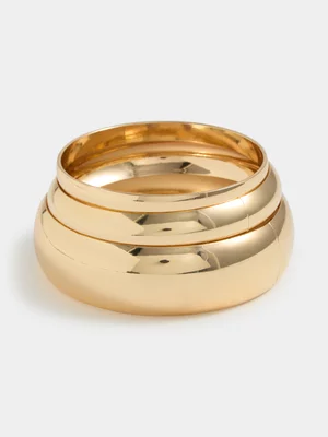 Jet Women’s Gold 3 Pack Bangles