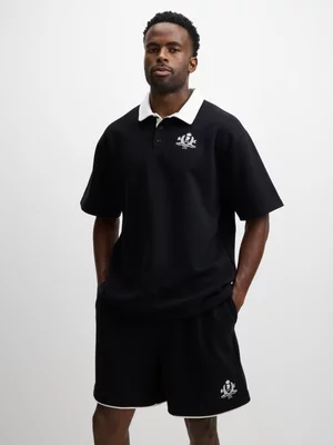 Exact Men's Black Relaxed Knit Shorts