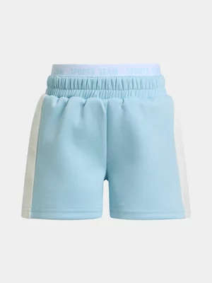 Jet Younger Girls Blue Lux Elasticated Wide Leg Shorts