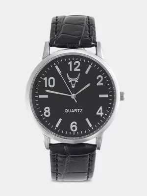 Exact Men's Black Croc Watch 