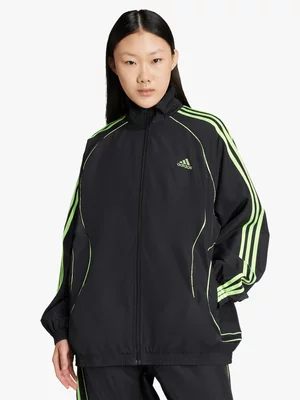adidas Originals Women's Teamgeist Oversized Woven Black/Green Track Top