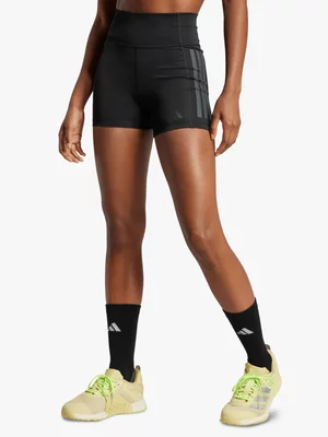 adidas Womens Optime 3-Stripes Black Hotpants
