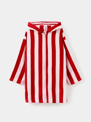 Cotton On Kids Red Zip Thru Hooded Towel