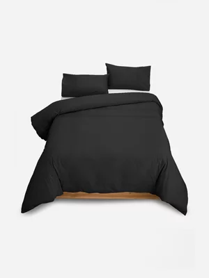 Volpes Astoria Egyptian Cotton 300tc Black Duvet Cover Set