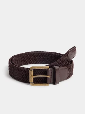 Exact Men's Brown Braided Belt