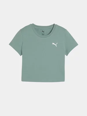 Puma Women's Baby Look Wardrobe Essentials Green T-Shirt