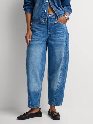 FF Denim Baggy Barrel Leg Jeans