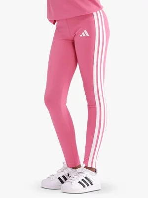 adidas Girls 3-Stripes Pink Leggings