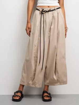 The FIX Women's Stone Woven Pleated Barrel Pant 