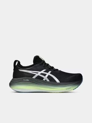 Asics Mens Gel-Nimbus 27 Luxe Black/Silver Running Shoes 