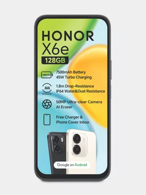 HONOR X6e Black DS +15GB (7.5 Day, 7.5 Night) Telkom