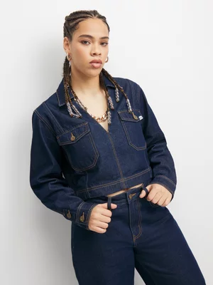 Redbat Women's Raw Blue Denim Top