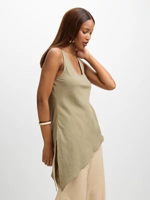 Exact Women's Natural Asymetrical Tank Top