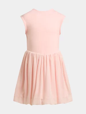 Exact Younger Girl's Pink Ballerina Combo Dress 